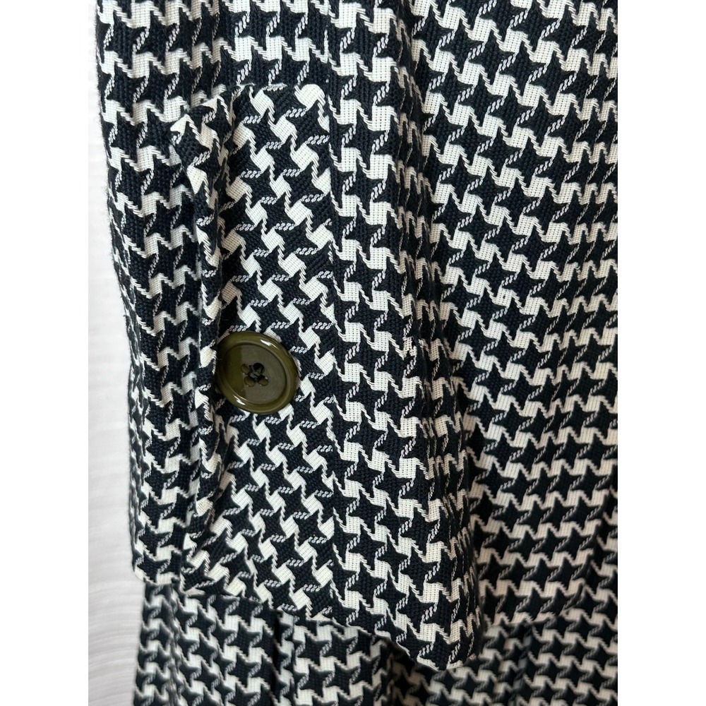 Vintage Herman Marcus Black White Houndstooth Vest and Pleated Skirt Set Size 12 - Picture 3 of 11